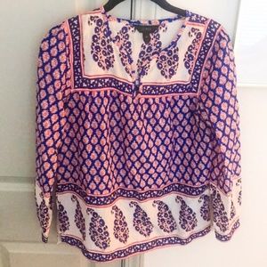 J.Crew Mixed Paisley Top